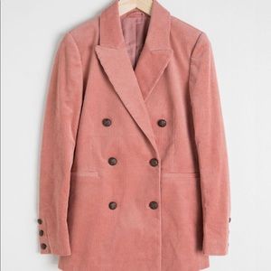 Pink Corduroy Blazer